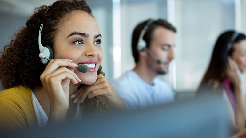 Customer support team providing help and guidance