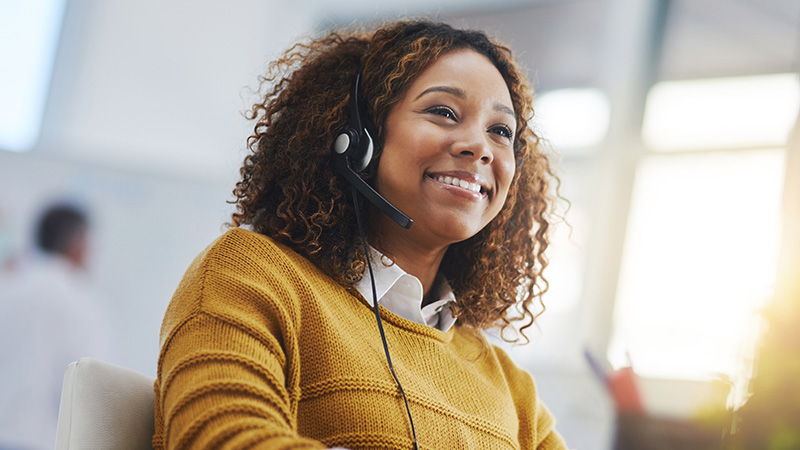 Customer support agent ready to help