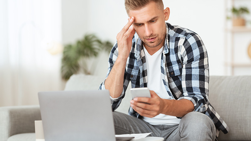 Customer looking for help online